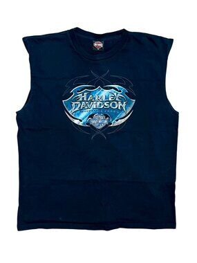 Harley Davidson Motorcycles Y2K Bahamas Nassau Sleeveless Shirt, Men's 2XL